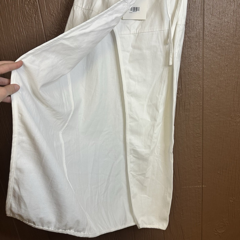 NWT Sabo Haven Wrap Skirt White Cotton Sz 4 (S) Midi Length Vacation Resort Wear - Picture 4 of 10